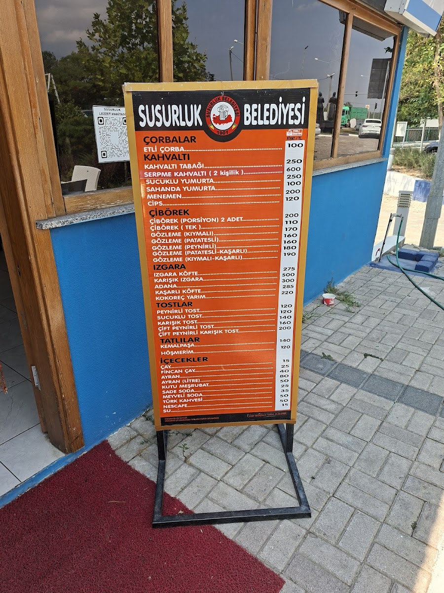 Menu Susurluk Belediyesi Ayran Evi-1