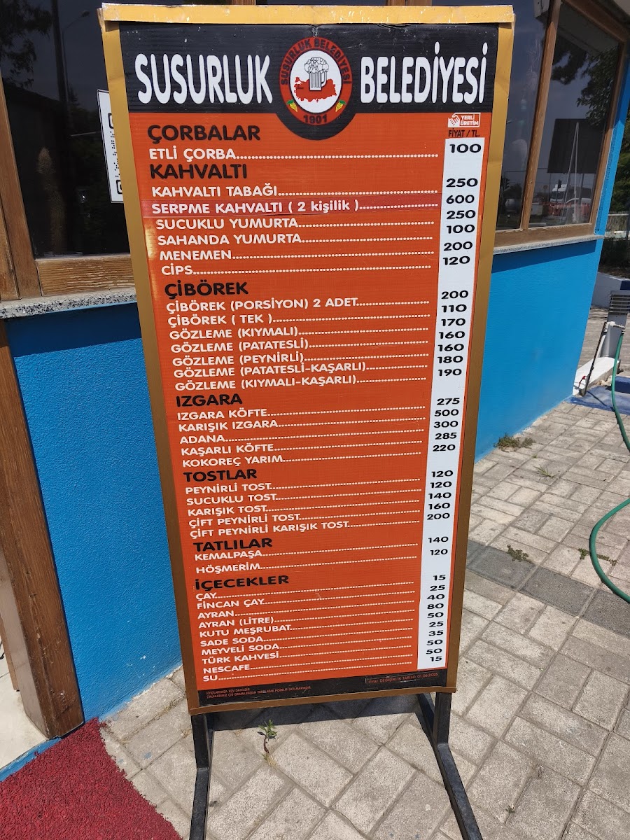 Menu Susurluk Belediyesi Ayran Evi-2