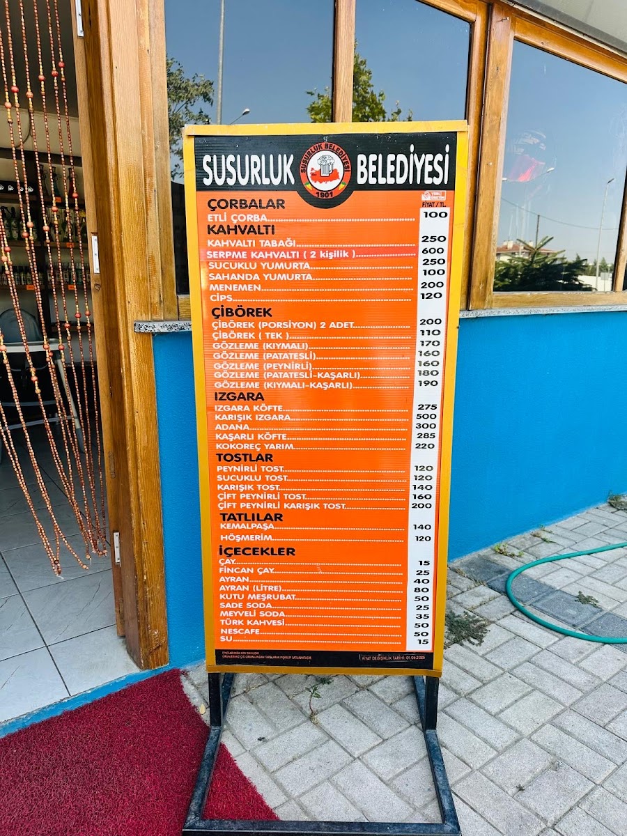 Menu Susurluk Belediyesi Ayran Evi-3