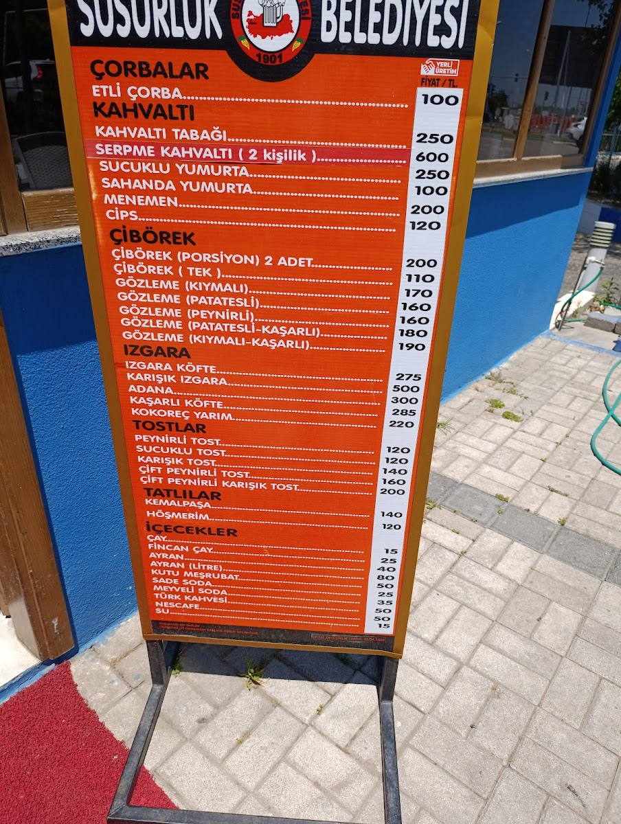 Menu Susurluk Belediyesi Ayran Evi-9